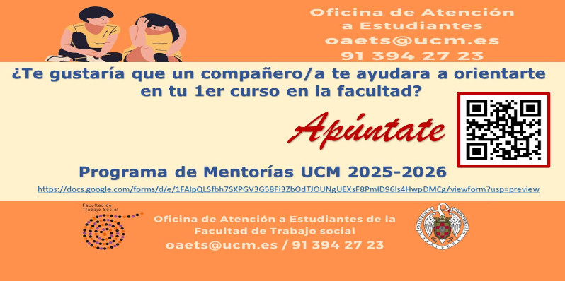 Acabas de empezar la Universidad...¿quieres tener un mentor/a?